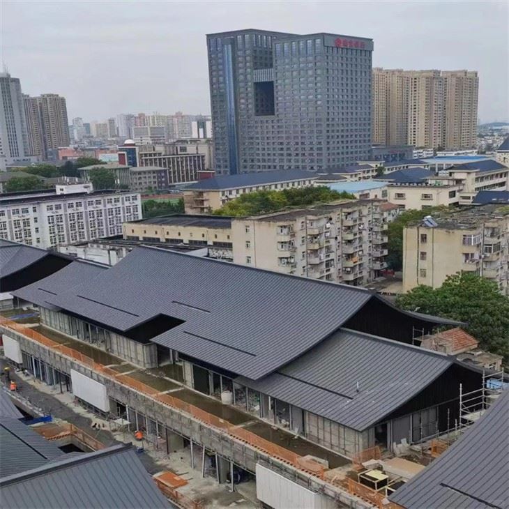 PVDF Painted Zn Al Mg Coated Standing Seam Roofing Panels factory